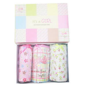 여아용 레이스밴드 삼각팬티 3종세트 밴드503 딸기