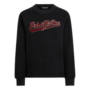 돌체앤가바나 로고 장식 스웨트셔츠, 블랙계열, Italy 46(KR 77)