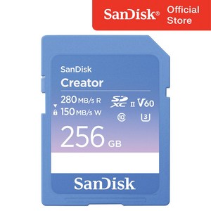 샌디스크 크리에이터 SD카드 V60 캐논 소니 카메라 메모리