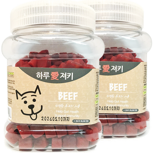 하루애져키 서울대출신 연구진이 만든 강아지간식 강아지져키, 2개, 400g, 소고기