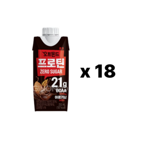 오트몬드 프로틴 초코맛, 250ml, 18개