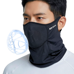 K2 Safety 메쉬 숨편한 가드스카프 멀티스카프+3중 MB필터 5매 증정, free, 블랙, 1세트