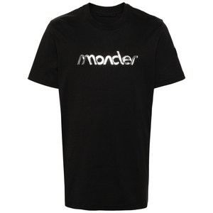 몽클레르 레이즈드 로고 티셔츠, 블랙계열, Standard M(KR 96-180)