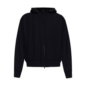 엠포리오아르마니 후드 울 집업 재킷, 블랙계열, Italy 54(KR 110)