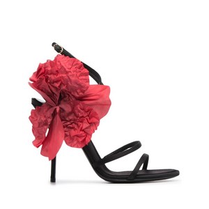 돌체앤가바나 플로럴 아플리케 샌들 110mm, Europe 36.5(KR 235), 블랙계열
