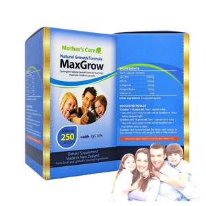 어린이 청소년 맥스 그로우 MCHA함유 뉴질랜드제조, 6개, 250정