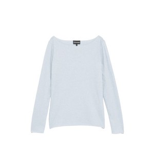 엠포리오아르마니 텍스처 니트 탑, 블루계열, Standard XL(KR 88)