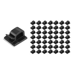 라라공방 케이블 다용도 선정리 클립 50p, 1개, 블랙