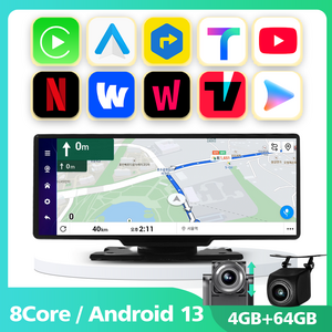 테크먼트 안드로이드 카플레이 모니터 안드로이드 오토 올인원 네비게이션 무선 블랙박스 후방카메라