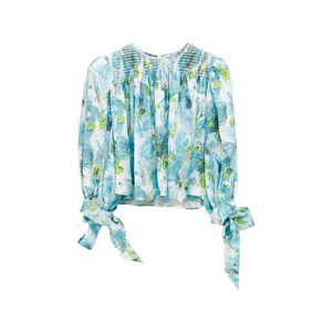 끌로에 플로럴 프린트 탑, 블루계열+화이트계열, France 36(KR 55)