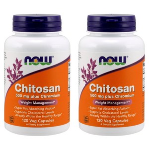 나우푸드 키토산 500mg 베지 캡슐, 120정, 2개