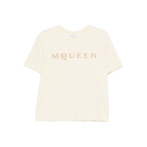 알렉산더맥퀸 로고 티셔츠, 베이지계열, Italy 40(KR 55)