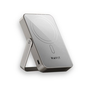 아트란 HAVIT 맥세이프 고속 무선 보조배터리 미드센추리모던디자인 10000mAh PB5222 20W C타입 거치형 스탠드