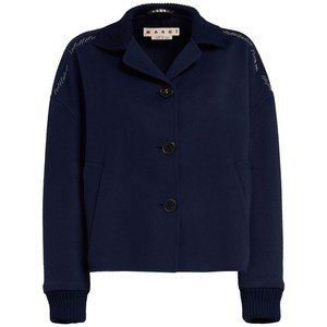 마르니 장식 스티치 울 혼방 셔츠 재킷, 블루계열, Italy 42(KR 55-66)