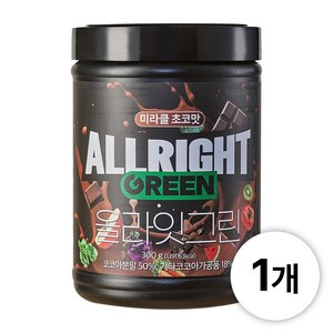 무가당 올라잇 그린 파우더 야채가루 채소 과채 베리 가루 건강 분말 영양 식사대용 다이어트 저칼로리 쉐이크 간식, 300g, 1개