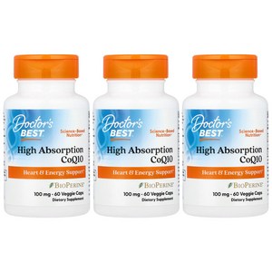 닥터스베스트 하이 앱솔션 CoQ10 100mg 베지 캡, 60정, 3개