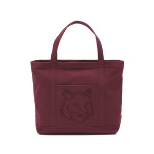 메종키츠네 라지 폭스 헤드 자수 토트 백