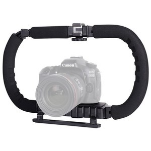 카메라 스마트폰 겸용 촬영 듀얼 핸드 그립 핸들 GRIP 핸드헬드 조명 마이크 설치