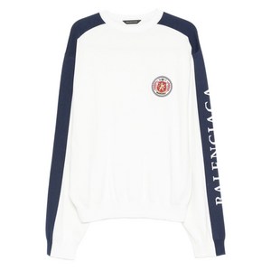 발렌시아가 로고 자수 스웨터, 화이트계열, Standard L(KR 110)