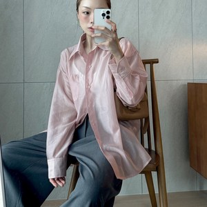 자체제작 오버핏 텐셀 빅사이즈 셔츠 오간자 가을 간절기 블라우스 5color
