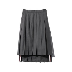 톰 브라운 플리츠 미디 스커트, 그레이계열, Italy 34(KR 22)