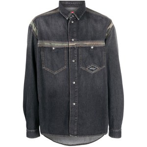 디젤 카무플라주 프린트 셔츠, 블랙계열, Standard S