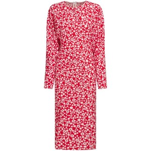 마르니 플로럴 프린트 미디 드레스, 레드계열+화이트계열, Italy 42(KR 55-66)