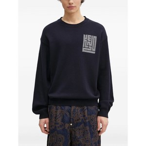 겐조 카몬 인타르시아 로고 스웨터