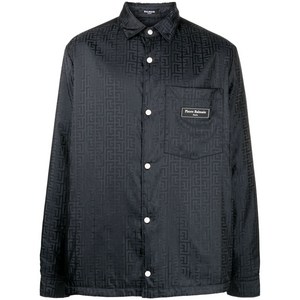 발망 모노그램 패턴 셔츠, 블랙계열, Collar (cm) 40(KR 110)