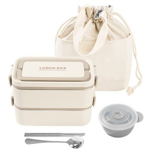 루몬 2단 스텐 도시락통 전자레인지 가방 세트