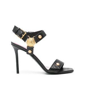 발망 가죽 샌들 100mm, Europe 39.5(KR 265), 블랙계열