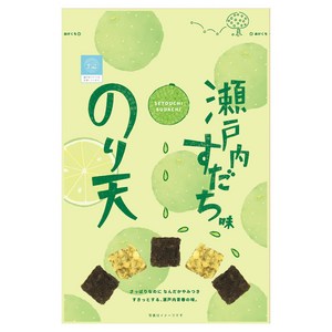 Maruka Foods Setouchi Series 김 튀김 스낵 세토우치 스다치 귤 맛, 50g, 1개