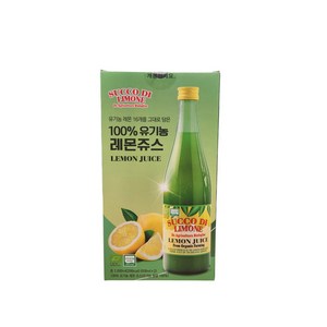 유로푸드 유기농 레몬주스, 500ml, 6개