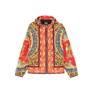 베르사체 애니멀리어 후드 집업 재킷, 레드계열+옐로우계열, Italy 50(KR 105)