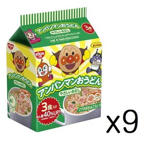 (박스판매)호빵맨 봉지라면 담백한 간장 맛 / 부드러운 우동 국물 맛, 27개