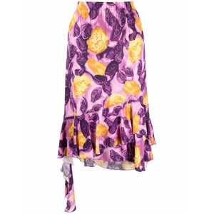 마르니 마르니 그래픽 프린트 미디 스커트