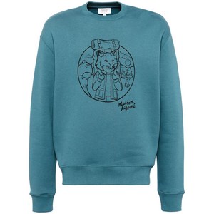 메종키츠네 램블링 폭스 스웨트셔츠, 블루계열, Standard S(KR 95)