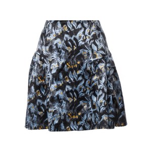디올 플로럴 프린트 플리츠 스커트
