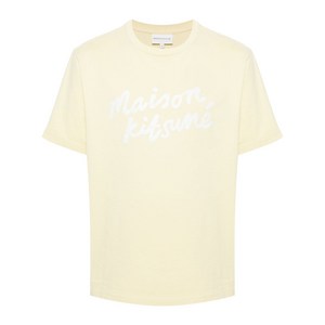 메종키츠네 핸드라이팅 프린트 티셔츠