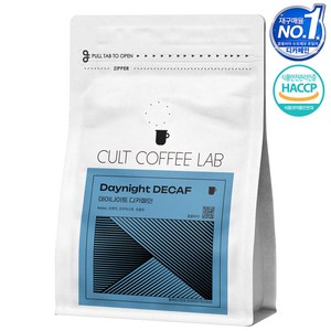 컬트커피랩 데이나잇 디카페인 콜롬비아 수프리모 슈가케인 싱글 원두, 홀빈(분쇄안함), 200g, 1개