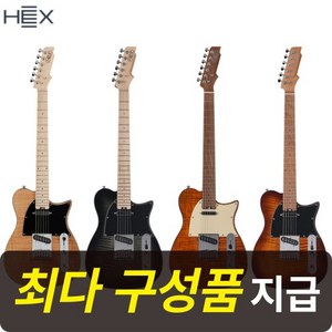 [최다구성품지급] 헥스 T200 / 입문용 일렉기타 /텔레케스터 바디 / 신형헤드, NT(내추럴)