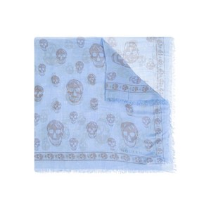 알렉산더맥퀸 스컬 프린트 프린지 스카프