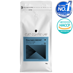 컬트커피랩 디카페인 콜롬비아후일라 슈가케인 너티초코 카라멜 데이나잇 싱글오리지 원두, 홀빈(분쇄안함), 1kg, 1개