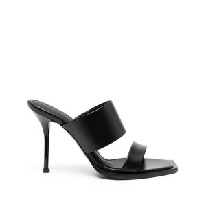 알렉산더맥퀸 가죽 뮬 105mm, Italy 37.5(KR 245), 블랙계열