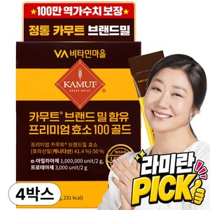 비타민마을 100만 역가수치 카무트 브랜드밀 프리미엄 효소 100 골드 30포, 60g, 4박스
