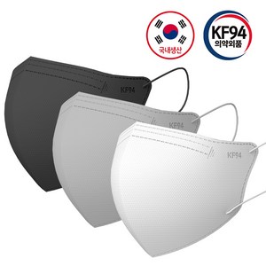 국내산 KF94 숨쉬기 편한 새부리형 컬러 4중필터 황사 방역 대형 마스크, 화이트, 1개, 100매