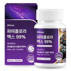 대용량 파미 플로라 99% 흑마늘 생강 HACCP인증, 120정, 1개