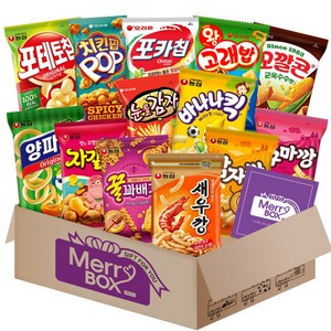 스낵 13종세트 1호{새우깡+양파링+바나나킥+꿀꽈배기+자갈치+감자깡+고구마깡+오감자+꼬북칩+스윙칩+왕고래밥+눈을감자+꼬깔콘}+메세지카드