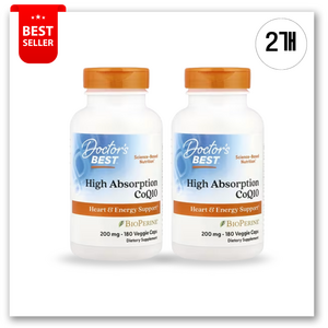 닥터스베스트 하이 앱솔션 CoQ10 200mg 베지 캡, 180정, 2개