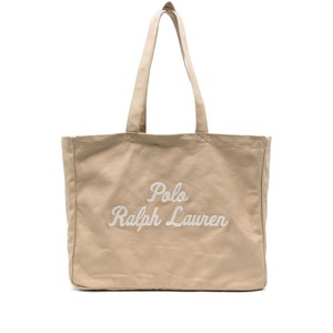 폴로랄프로렌 로고 자수 캔버스 토트 백